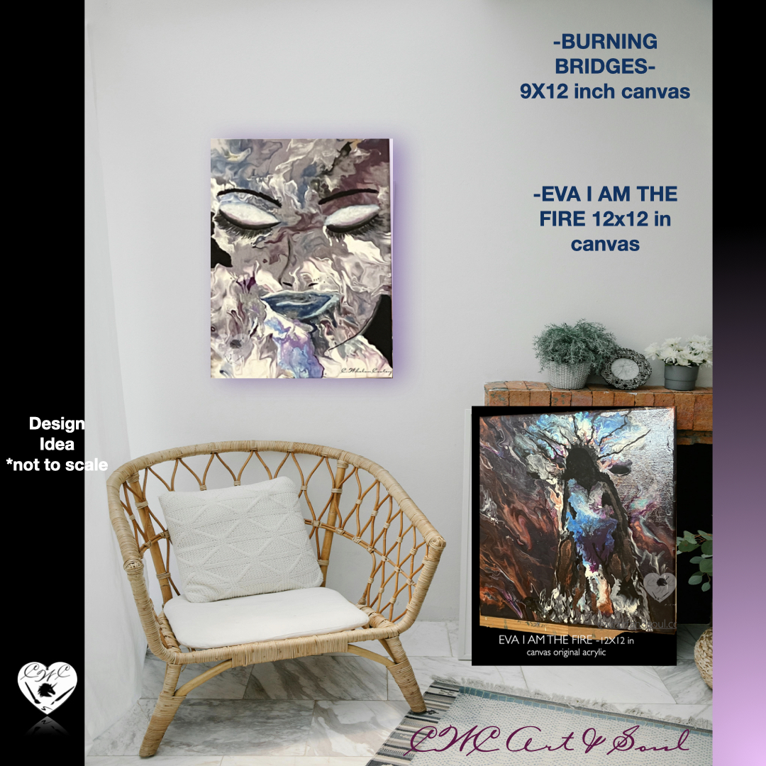 Eva -I AM the Fire -12x12 in - Image 4